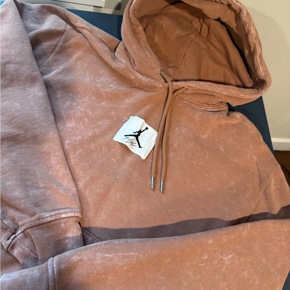 Jordan Flight Hoodie, Mineral Clay + White, Men’s Small - Picture 1 of 5